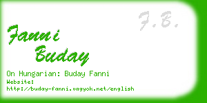 fanni buday business card